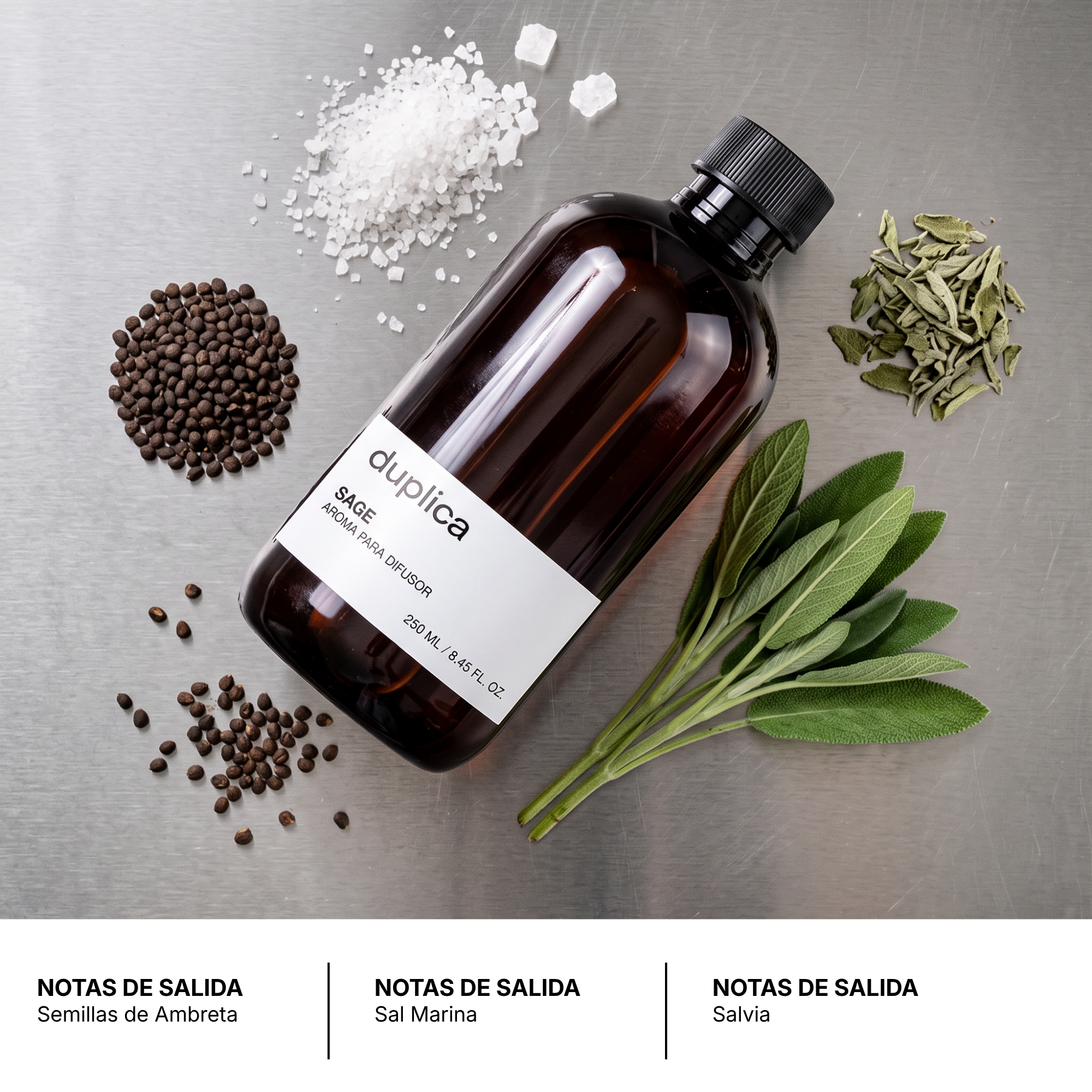 SAGE — Inspirado en Wood Sage & Sea Salt®, Jo Malone — Aroma para Difusor 250 ml
